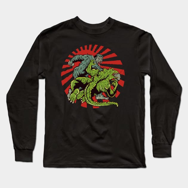 King VS Gojira Long Sleeve T-Shirt by Greendevil